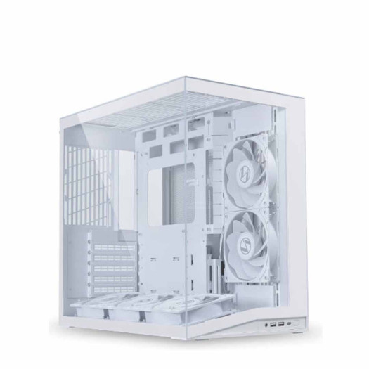 Lian-Li O11 DYNAMIC MINI V2 Flow ATX Computer Case, 5x 120mm PWM Reverse Fan, Up to 360mm Radiator Support, 5 Expansion Slot, 2mm Aluminum & 1mm Mesh Panel, 4.0mm Tempered Glass, White | O11DMIV2FW